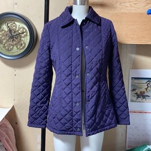 Calvin Klein Purple Quilted Jacket Elegant